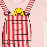 Girls Print Overall Yellow Duck T-Shirts