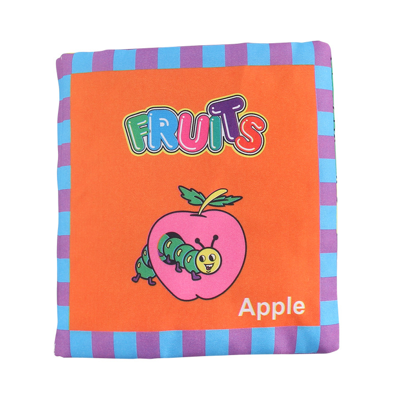 Baby's First Touch and Feel Soft Cloth Book Learn Fruits