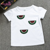 Girls Print Fruit Sequins White T-Shirts