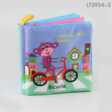 Baby's First Touch and Feel Soft Cloth Book Learn Vehicles