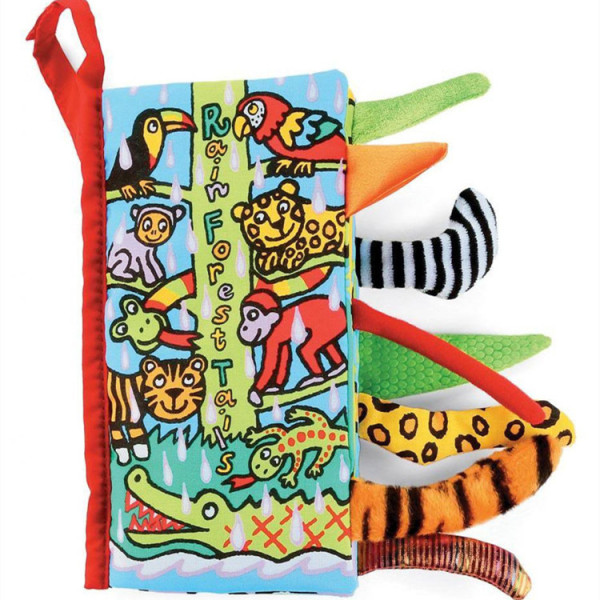 Baby's First 3D Rain Forest Animals' Tails Cloth Book