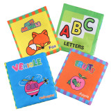 Baby's First Touch and Feel Soft Learning Cloth Book Set 4 Packs