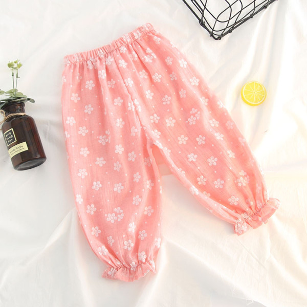 Girls Print Lightweight Bloomers Ruffles Pants for Summer