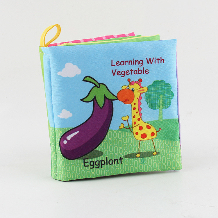 Baby's First Touch and Feel Soft Cloth Book Learn Vegetables