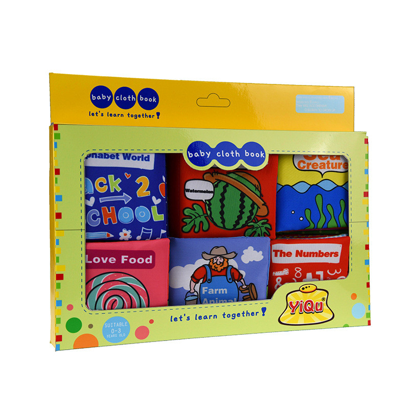 Baby S First Touch And Feel Soft Learn Cloth Book Set 6 Packs