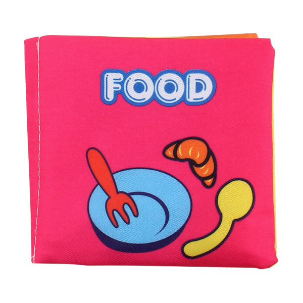 Baby's First Touch and Feel Soft Cloth Book Learn Foods