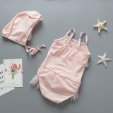 Kid Girls' Pink Angel Tutu Gold Stars Swimwear
