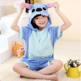 Kids Stitch Summer Short Onesie Kigurumi Pajamas for Unisex Children