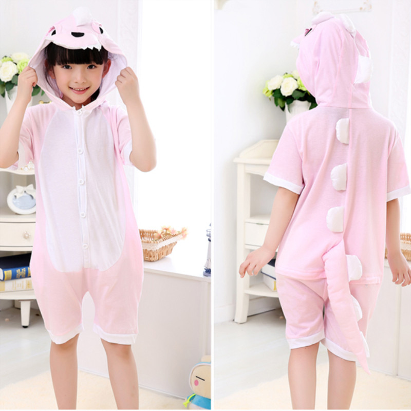 Kids Dinosaur Summer Short Onesie Kigurumi Pajamas