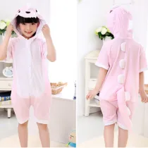 Kids Dinosaur Summer Short Onesie Kigurumi Pajamas