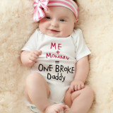 Baby Girl White Slogan Bodysuit
