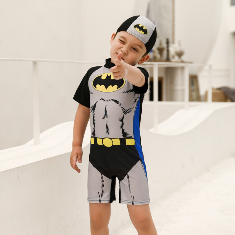 Superhero swimsuit boy Clearance