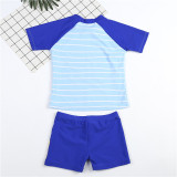 Kid Boys Print Crocodile Short Top and Trunks Two Pieces
