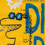 Boys Print Slogan and Cute Dinosaur T-shirt