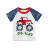 Boys Print Jeep Truck T-shirt