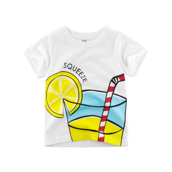 Boys Print Lemon Juice T-shirt