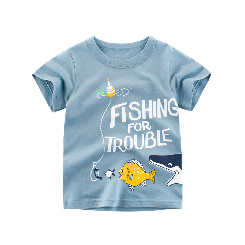 Boys Print Fishing Trouble T-shirt