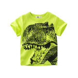 Boys Print Dinosaur Skating T-shirt