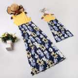 Mommy and Me Sun Flowers Family Matching Maxi Dresses
