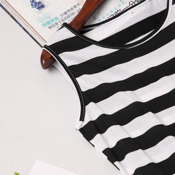 Mommy and Me Pink Striped Sleeveless Dress