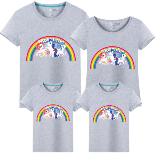 Matching Family Prints Rainbow Pony Famliy T-shirts