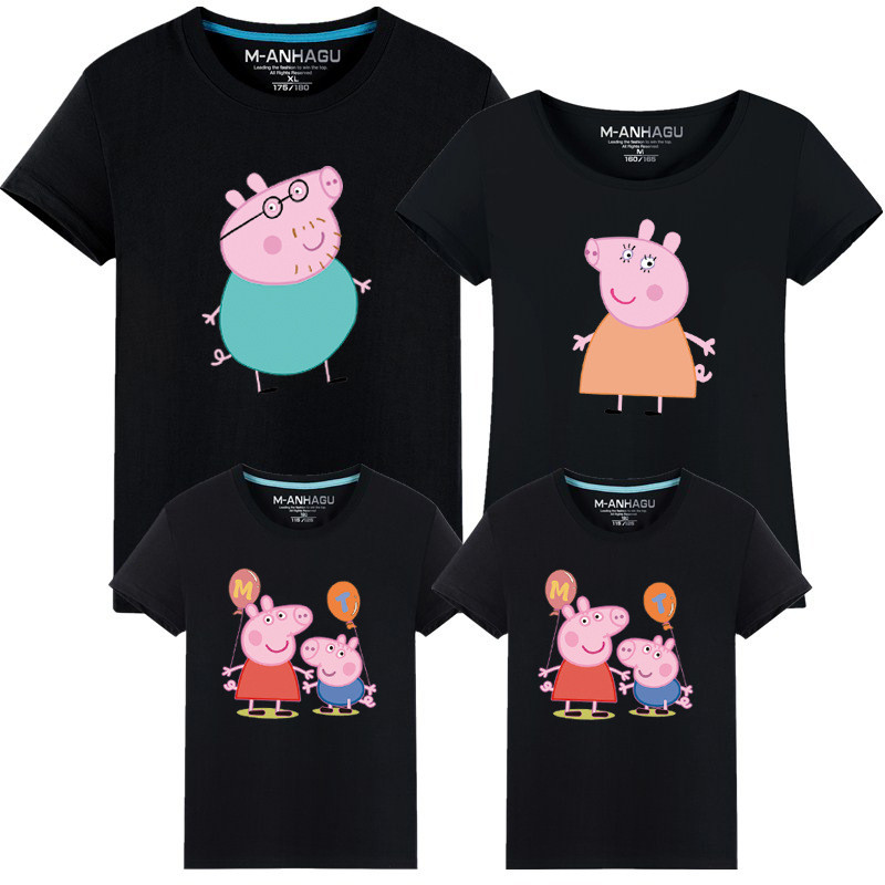 Matching Family Prints Peppa Pig Famliy T Shirts
