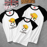 Matching Family Prints I Love Smile Face T-shirts