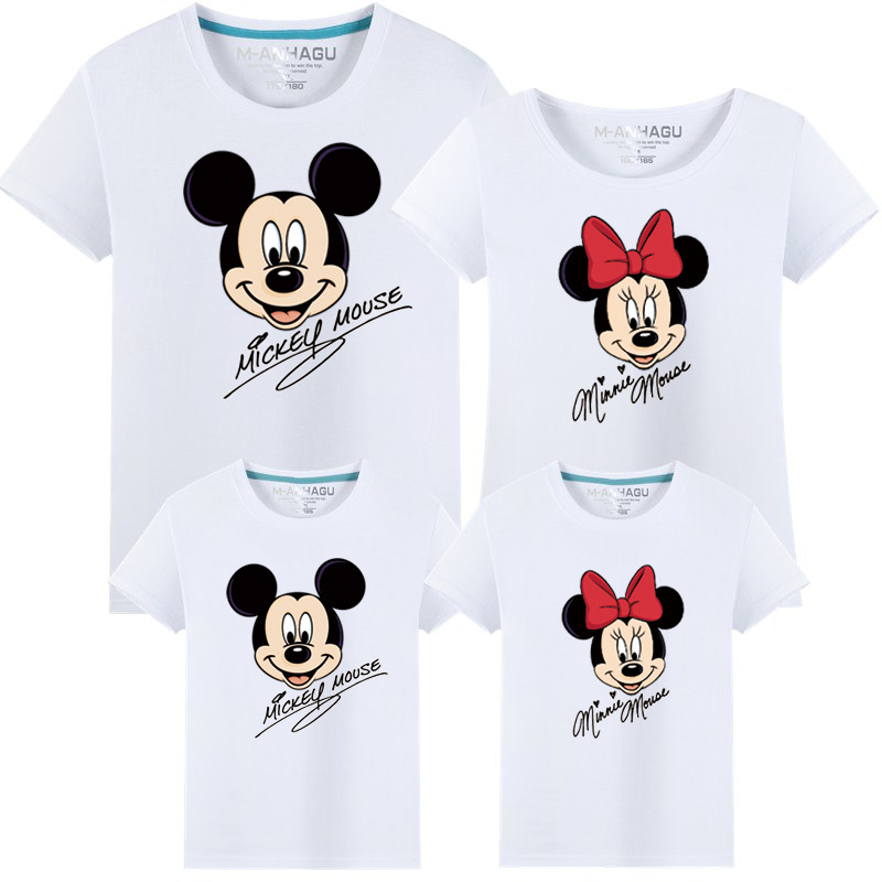 Matching Family Prints Mickey Minnie Mouse Famliy T-shirts