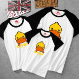 Matching Color Family Prints Lovely Yellow Duck T-shirts