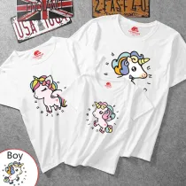 Matching Family Prints Cute Unicon T-shirts