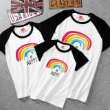 Matching Color Family Prints Happy Rainbow T-shirts