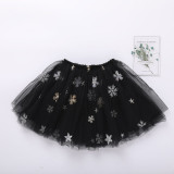 Kid Girl Snowflake Sequins Tutu Skirt