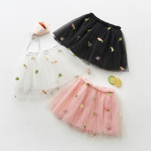 Kid Girl Embroidered Tutu Skirt