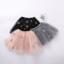Kid Girl Snowflake Sequins Tutu Skirt