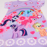 Kid Girl Rainbow Ponys Ruffles Sleepwear Dresses