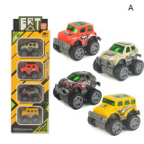 4 PCS Alloy Off-road Vehicles Toy Cars Model 1/64 Scale For 3Y+ Kids