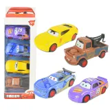 Kid Model Cars Alloy Pull Back Toy Car 1/48 Scale 4 Packs For 3Y+