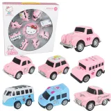 8 PCS Model Cartoon Vehicles Alloy Pull Back Toy Cars 1/48 Scale For 3Y+ Kids
