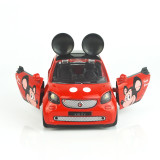 Kid Cartoon Model Vehicles Cars Alloy Pull Back Toy Car With Sound and Light 1/48 Scale For 3Y+