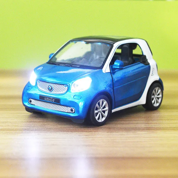 Kid Smart Model Vehicles Cars Alloy Pull Back Toy Car With Sound and Light 1/48 Scale For 3Y+