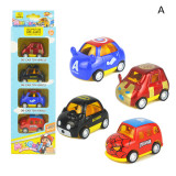 4 PCS Alloy Cartoon Cute Mini Animals Vehicles Toy Cars Model 1/64 Scale For 3Y+ Kids
