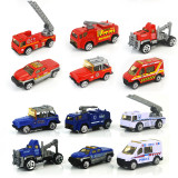 6 PCS Model 1/64 Scale Alloy Sliding Engineering Vehicles Toy Cars For 3Y+ Kids