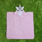 Pink Unicon Hooded Bathrobe Towel Bathrobe Cloak For Toddlers & Kids
