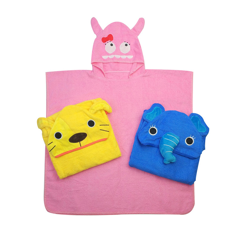 Baby Cute Animals Hooded Bathrobe Towel Bathrobe Cloak Size 27.5*55inch