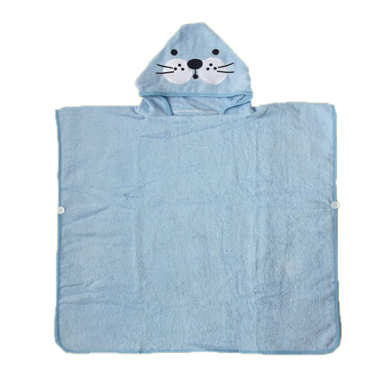 Blue Seal Hooded Bathrobe Towel Bathrobe Cloak For Toddlers & Kids