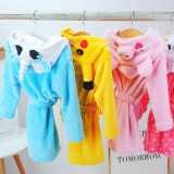 Kids Unicon Hooded Bathrobe Sleepwear Comfortable Loungewear
