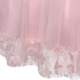 Kid Girl 3D Lace Flowers Bowknot Mesh Princess Gown Sleeveless Dresses