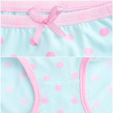 Kid Girls 4 Packs Print Dots Briefs Cotton Underwear