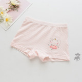 Kid Girls 5 Packs Print Little Girl Cute Animals Boxer Briefs Cotton Underwear