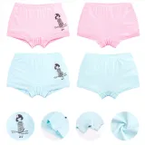 Kid Girls 2 Packs Print Little Girls Dots Boxer Briefs Cotton Underwear
